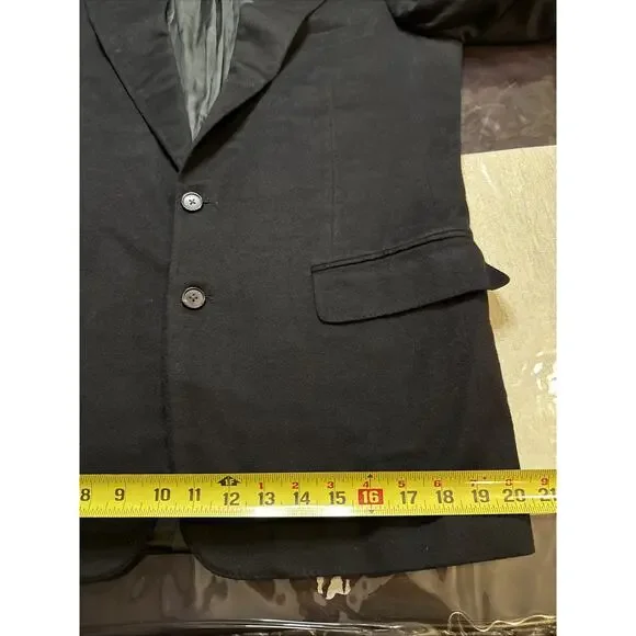 Mens 42 R Ermenegildo Zegna 100 % Cashmere Solid Black Blazer Made Switzerland - Picture 8 of 12